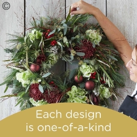 Luxury Christmas wreath made with the finest flowers