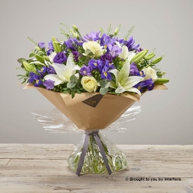 Purple Wishes New Baby Hand tied