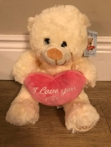 Cream & Pink Bear